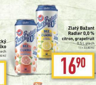Billa Zlatý bažant radler nabídka