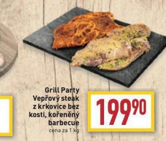 Billa Vepřový steak z krkovice bez kosti barbecue kořeněný nabídka