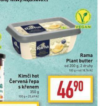 Billa Rama plant butter nabídka