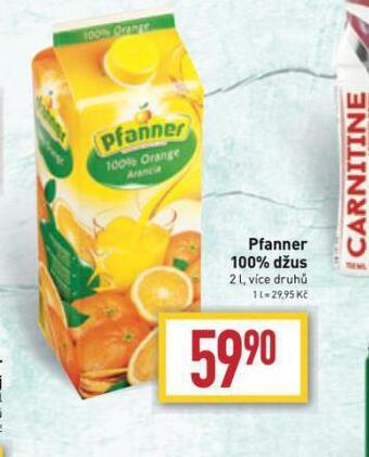 Billa Pfanner 100% džus nabídka