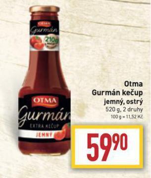 Billa Otma gurmán kečup nabídka