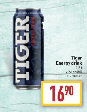 Billa Tiger energy drink nabídka