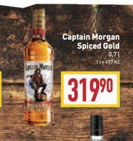 Billa Captain morgan spiced gold nabídka
