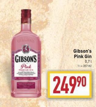 Billa Gibson's gin nabídka