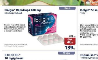 Benu Ibalgin rapidcaps 400 mg nabídka