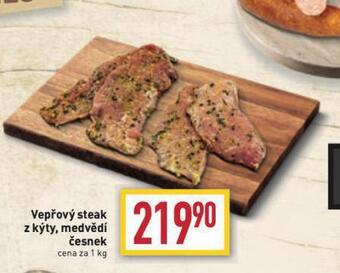 Billa Vepřový steak z kýty medvědí česnek nabídka