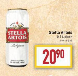 Billa Pivo stella artois nabídka