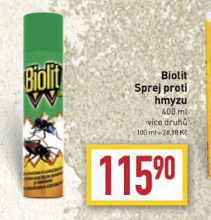 Billa Biolit sprej proti hmyzu nabídka