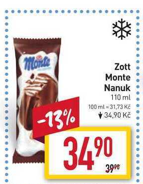Billa Zott monte nanuk 110 ml nabídka