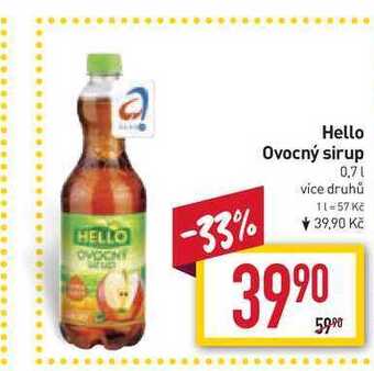 Billa Hello ovocný sirup 0,7l nabídka