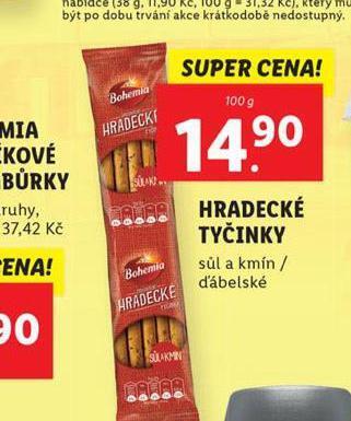 Lidl Hradecké tyčinky nabídka