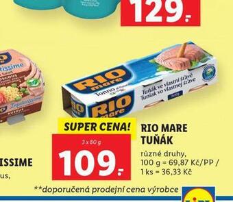 Lidl Rio mare tuňák nabídka