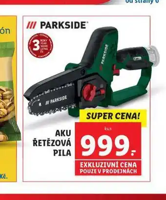 Lidl Parkside aku řetězová pila nabídka