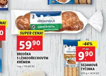 Lidl Brioška s lískoořechovým krémrm nabídka