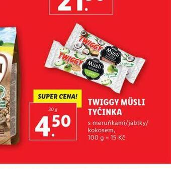 Lidl Twiggy müsli tyčinka nabídka