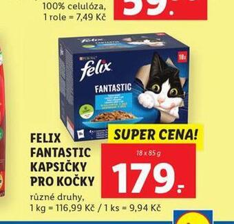 Lidl Felix fantastic kapsičky pro kočky nabídka