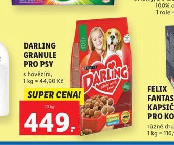 Lidl Darling granule pro psy nabídka