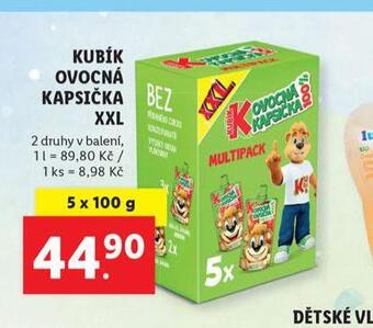 Lidl Kubík ovocná kapsička xxl nabídka