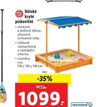Lidl Dětské kryté pískoviště nabídka