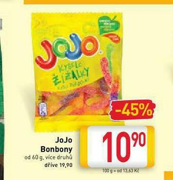 Billa Jojo bonbony nabídka