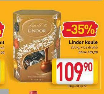 Billa Lindor koule nabídka
