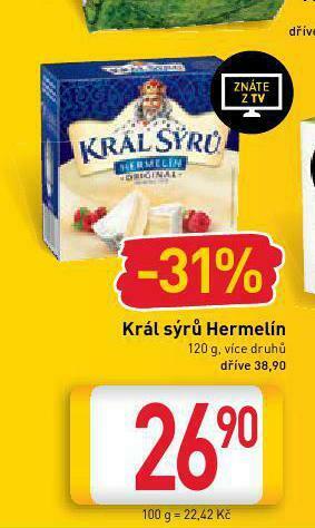 Billa Král sýrů hermelín nabídka