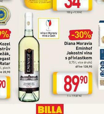 Billa Diana moravia eminhof nabídka