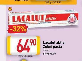 Billa Lacalut aktiv zubní pasta nabídka