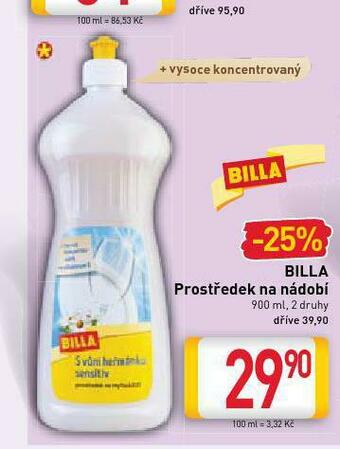 Billa Prostředek na nádobí nabídka