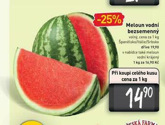 Billa Meloun vodní bezsemenný nabídka