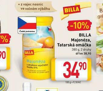 Billa Majonéza, tatarská omáčka nabídka