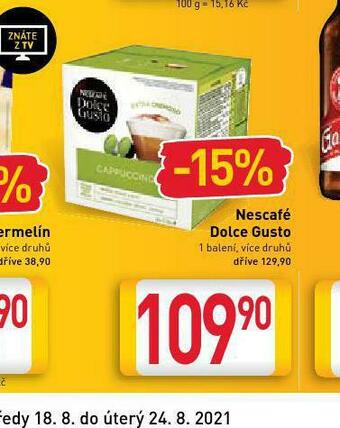 Billa Nescafé dolce gusto kávové kapsle nabídka
