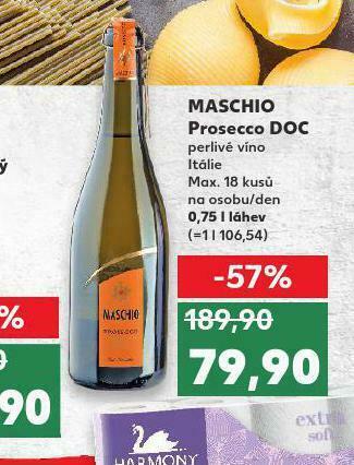 Kaufland Maschio prosecco doc nabídka