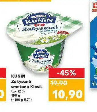 Kaufland Kunín zakysaná smetana klasik nabídka