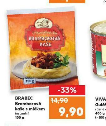 Kaufland Brabec bramborová kaše s mlékem nabídka