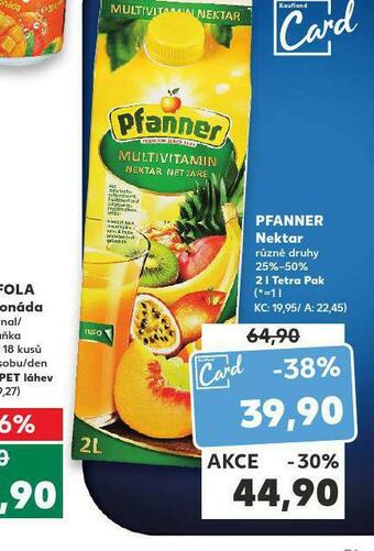 Kaufland Pfanner nektar nabídka