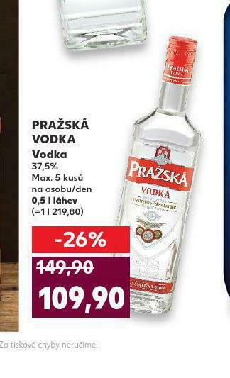 Kaufland Pražská vodka nabídka