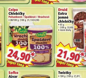 Norma Celpo chlebíčky nabídka