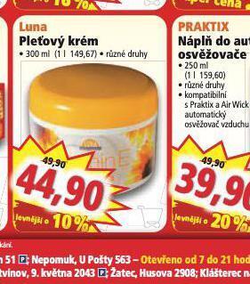 Norma Luna pleťový krém nabídka