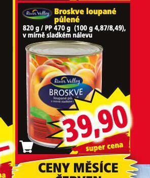 Norma Broskve loupané půlené nabídka