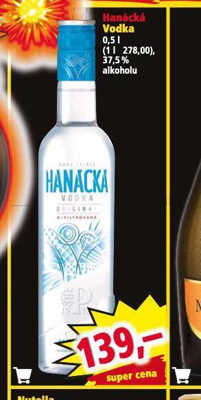 Norma Hanácká vodka nabídka