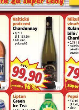 Norma Valtické podzemí chardonnay nabídka
