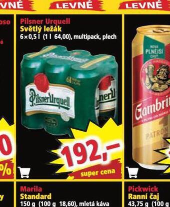 Norma Pivo pilsner urquell nabídka