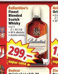 Norma Ballantine´s finest blended scotch whisky nabídka