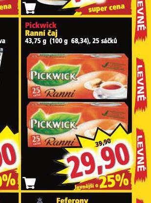 Norma Pickwick ranní čaj nabídka