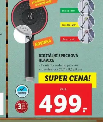 Lidl Digitální sprchová hlavice nabídka
