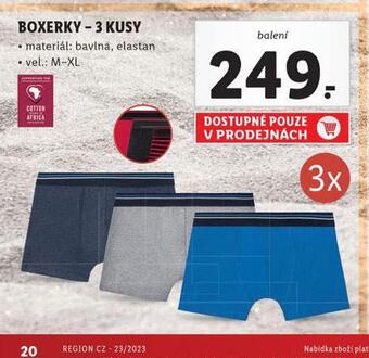 Lidl Boxerky 3 kusy nabídka