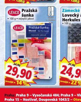 Norma Pražská šunka nabídka