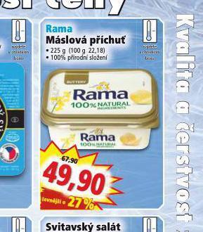 Norma Rama máslová příchuť nabídka