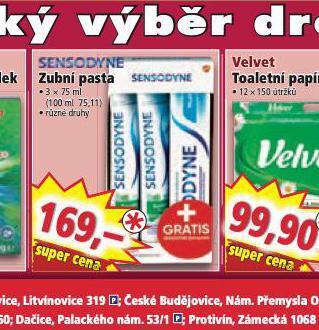 Norma Sensodyne zubní pasta nabídka
